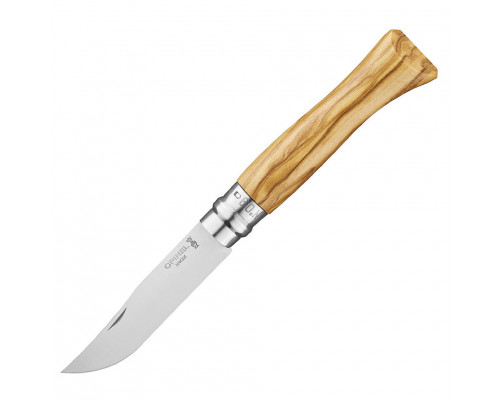 Нож Opinel №9, нержавеющая сталь, рукоять из оливкового дерева