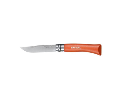 Нож Opinel Tradition Colored №7, нержавеющая сталь, граб, оранжевый